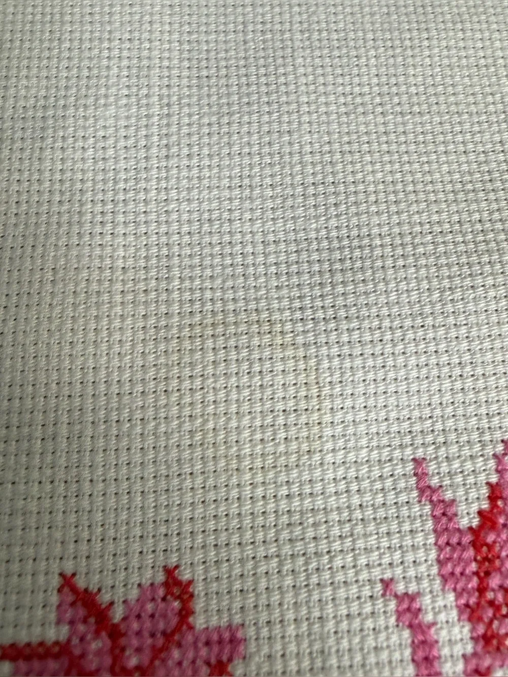 Vintage Floral Cross Stitch Dresser Scarf Vanity Mat Lot